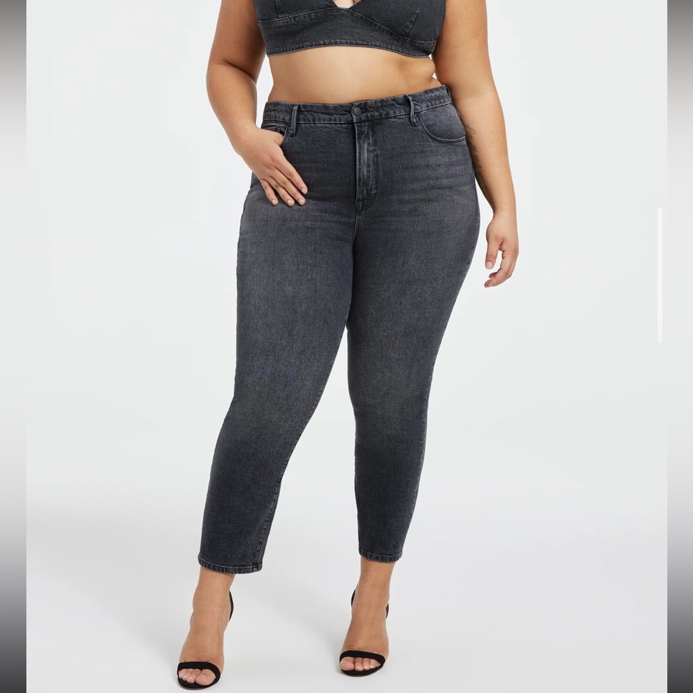 NEW Good American Jeans Black Wash Size 15